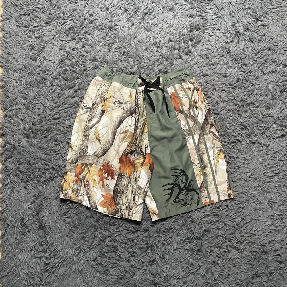 Legendary Whitetails Men's Camo Outdoor Swimming Trunks Shorts Size XL